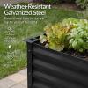 imageBest Choice Products 72x24x30in Non Toxic Galvanized Raised Garden Bed Metal Elevated Planter Box Vegetable Garden 100 Non Toxic Materials  CharcoalBlack