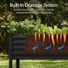 imageBest Choice Products 72x24x30in Non Toxic Galvanized Raised Garden Bed Metal Elevated Planter Box Vegetable Garden 100 Non Toxic Materials  CharcoalBlack