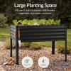 imageBest Choice Products 72x24x30in Non Toxic Galvanized Raised Garden Bed Metal Elevated Planter Box Vegetable Garden 100 Non Toxic Materials  CharcoalBlack