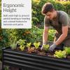 imageBest Choice Products 72x24x30in Non Toxic Galvanized Raised Garden Bed Metal Elevated Planter Box Vegetable Garden 100 Non Toxic Materials  CharcoalBlack