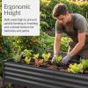imageBest Choice Products 72x24x30in Non Toxic Galvanized Raised Garden Bed Metal Elevated Planter Box Vegetable Garden 100 Non Toxic Materials  CharcoalCharcoal