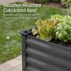 imageBest Choice Products 72x24x30in Non Toxic Galvanized Raised Garden Bed Metal Elevated Planter Box Vegetable Garden 100 Non Toxic Materials  CharcoalCharcoal