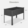 imageBest Choice Products 72x24x30in Non Toxic Galvanized Raised Garden Bed Metal Elevated Planter Box Vegetable Garden 100 Non Toxic Materials  CharcoalCharcoal