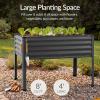 imageBest Choice Products 72x24x30in Non Toxic Galvanized Raised Garden Bed Metal Elevated Planter Box Vegetable Garden 100 Non Toxic Materials  CharcoalCharcoal