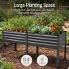 imageBest Choice Products 72x24x30in Non Toxic Galvanized Raised Garden Bed Metal Elevated Planter Box Vegetable Garden 100 Non Toxic Materials  CharcoalCharcoal