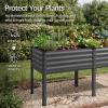 imageBest Choice Products 72x24x30in Non Toxic Galvanized Raised Garden Bed Metal Elevated Planter Box Vegetable Garden 100 Non Toxic Materials  CharcoalCharcoal