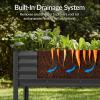 imageBest Choice Products 72x24x30in Non Toxic Galvanized Raised Garden Bed Metal Elevated Planter Box Vegetable Garden 100 Non Toxic Materials  CharcoalCharcoal