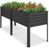 imageBest Choice Products 72x24x30in Non Toxic Galvanized Raised Garden Bed Metal Elevated Planter Box Vegetable Garden 100 Non Toxic Materials  CharcoalCharcoal