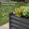 imageBest Choice Products 72x24x30in Non Toxic Galvanized Raised Garden Bed Metal Elevated Planter Box Vegetable Garden 100 Non Toxic Materials  CharcoalCharcoal