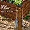 imageBest Choice Products 72x24x30in Non Toxic Galvanized Raised Garden Bed Metal Elevated Planter Box Vegetable Garden 100 Non Toxic Materials  CharcoalDark Brown Wood Grain