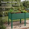 imageBest Choice Products 72x24x30in Non Toxic Galvanized Raised Garden Bed Metal Elevated Planter Box Vegetable Garden 100 Non Toxic Materials  CharcoalDark Green