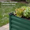 imageBest Choice Products 72x24x30in Non Toxic Galvanized Raised Garden Bed Metal Elevated Planter Box Vegetable Garden 100 Non Toxic Materials  CharcoalDark Green