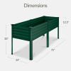 imageBest Choice Products 72x24x30in Non Toxic Galvanized Raised Garden Bed Metal Elevated Planter Box Vegetable Garden 100 Non Toxic Materials  CharcoalDark Green