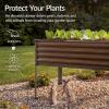 imageBest Choice Products 72x24x30in Non Toxic Galvanized Raised Garden Bed Metal Elevated Planter Box Vegetable Garden 100 Non Toxic Materials  CharcoalDark Brown Wood Grain