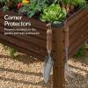 imageBest Choice Products 72x24x30in Non Toxic Galvanized Raised Garden Bed Metal Elevated Planter Box Vegetable Garden 100 Non Toxic Materials  CharcoalDark Brown Wood Grain