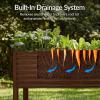 imageBest Choice Products 72x24x30in Non Toxic Galvanized Raised Garden Bed Metal Elevated Planter Box Vegetable Garden 100 Non Toxic Materials  CharcoalDark Brown Wood Grain