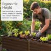 imageBest Choice Products 72x24x30in Non Toxic Galvanized Raised Garden Bed Metal Elevated Planter Box Vegetable Garden 100 Non Toxic Materials  CharcoalDark Brown Wood Grain