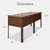 imageBest Choice Products 72x24x30in Non Toxic Galvanized Raised Garden Bed Metal Elevated Planter Box Vegetable Garden 100 Non Toxic Materials  CharcoalDark Brown Wood Grain