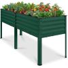 imageBest Choice Products 72x24x30in Non Toxic Galvanized Raised Garden Bed Metal Elevated Planter Box Vegetable Garden 100 Non Toxic Materials  CharcoalDark Green