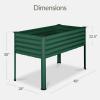 imageBest Choice Products 72x24x30in Non Toxic Galvanized Raised Garden Bed Metal Elevated Planter Box Vegetable Garden 100 Non Toxic Materials  CharcoalDark Green