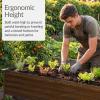 imageBest Choice Products 72x24x30in Non Toxic Galvanized Raised Garden Bed Metal Elevated Planter Box Vegetable Garden 100 Non Toxic Materials  CharcoalDark Brown Wood Grain