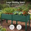 imageBest Choice Products 72x24x30in Non Toxic Galvanized Raised Garden Bed Metal Elevated Planter Box Vegetable Garden 100 Non Toxic Materials  CharcoalDark Green