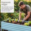 imageBest Choice Products 72x24x30in Non Toxic Galvanized Raised Garden Bed Metal Elevated Planter Box Vegetable Garden 100 Non Toxic Materials  CharcoalMist Blue