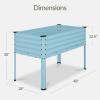imageBest Choice Products 72x24x30in Non Toxic Galvanized Raised Garden Bed Metal Elevated Planter Box Vegetable Garden 100 Non Toxic Materials  CharcoalMist Blue