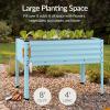 imageBest Choice Products 72x24x30in Non Toxic Galvanized Raised Garden Bed Metal Elevated Planter Box Vegetable Garden 100 Non Toxic Materials  CharcoalMist Blue