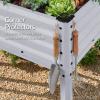 imageBest Choice Products 72x24x30in Non Toxic Galvanized Raised Garden Bed Metal Elevated Planter Box Vegetable Garden 100 Non Toxic Materials  CharcoalMoonlight Gray