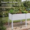 imageBest Choice Products 72x24x30in Non Toxic Galvanized Raised Garden Bed Metal Elevated Planter Box Vegetable Garden 100 Non Toxic Materials  CharcoalMoonlight Gray