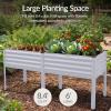 imageBest Choice Products 72x24x30in Non Toxic Galvanized Raised Garden Bed Metal Elevated Planter Box Vegetable Garden 100 Non Toxic Materials  CharcoalMoonlight Gray