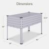 imageBest Choice Products 72x24x30in Non Toxic Galvanized Raised Garden Bed Metal Elevated Planter Box Vegetable Garden 100 Non Toxic Materials  CharcoalMoonlight Gray