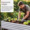 imageBest Choice Products 72x24x30in Non Toxic Galvanized Raised Garden Bed Metal Elevated Planter Box Vegetable Garden 100 Non Toxic Materials  CharcoalMoonlight Gray