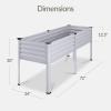imageBest Choice Products 72x24x30in Non Toxic Galvanized Raised Garden Bed Metal Elevated Planter Box Vegetable Garden 100 Non Toxic Materials  CharcoalMoonlight Gray