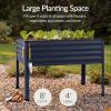 imageBest Choice Products 72x24x30in Non Toxic Galvanized Raised Garden Bed Metal Elevated Planter Box Vegetable Garden 100 Non Toxic Materials  CharcoalNavy Blue