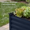 imageBest Choice Products 72x24x30in Non Toxic Galvanized Raised Garden Bed Metal Elevated Planter Box Vegetable Garden 100 Non Toxic Materials  CharcoalNavy Blue