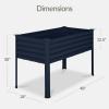 imageBest Choice Products 72x24x30in Non Toxic Galvanized Raised Garden Bed Metal Elevated Planter Box Vegetable Garden 100 Non Toxic Materials  CharcoalNavy Blue