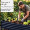 imageBest Choice Products 72x24x30in Non Toxic Galvanized Raised Garden Bed Metal Elevated Planter Box Vegetable Garden 100 Non Toxic Materials  CharcoalNavy Blue