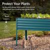 imageBest Choice Products 72x24x30in Non Toxic Galvanized Raised Garden Bed Metal Elevated Planter Box Vegetable Garden 100 Non Toxic Materials  CharcoalPeacock Blue