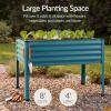 imageBest Choice Products 72x24x30in Non Toxic Galvanized Raised Garden Bed Metal Elevated Planter Box Vegetable Garden 100 Non Toxic Materials  CharcoalPeacock Blue