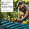 imageBest Choice Products 72x24x30in Non Toxic Galvanized Raised Garden Bed Metal Elevated Planter Box Vegetable Garden 100 Non Toxic Materials  CharcoalPeacock Blue