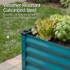 imageBest Choice Products 72x24x30in Non Toxic Galvanized Raised Garden Bed Metal Elevated Planter Box Vegetable Garden 100 Non Toxic Materials  CharcoalPeacock Blue