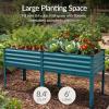 imageBest Choice Products 72x24x30in Non Toxic Galvanized Raised Garden Bed Metal Elevated Planter Box Vegetable Garden 100 Non Toxic Materials  CharcoalPeacock Blue