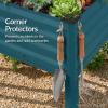 imageBest Choice Products 72x24x30in Non Toxic Galvanized Raised Garden Bed Metal Elevated Planter Box Vegetable Garden 100 Non Toxic Materials  CharcoalPeacock Blue