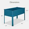 imageBest Choice Products 72x24x30in Non Toxic Galvanized Raised Garden Bed Metal Elevated Planter Box Vegetable Garden 100 Non Toxic Materials  CharcoalPeacock Blue