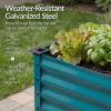 imageBest Choice Products 72x24x30in Non Toxic Galvanized Raised Garden Bed Metal Elevated Planter Box Vegetable Garden 100 Non Toxic Materials  CharcoalPeacock Blue