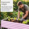 imageBest Choice Products 72x24x30in Non Toxic Galvanized Raised Garden Bed Metal Elevated Planter Box Vegetable Garden 100 Non Toxic Materials  CharcoalPink
