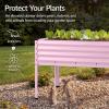 imageBest Choice Products 72x24x30in Non Toxic Galvanized Raised Garden Bed Metal Elevated Planter Box Vegetable Garden 100 Non Toxic Materials  CharcoalPink