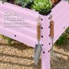 imageBest Choice Products 72x24x30in Non Toxic Galvanized Raised Garden Bed Metal Elevated Planter Box Vegetable Garden 100 Non Toxic Materials  CharcoalPink